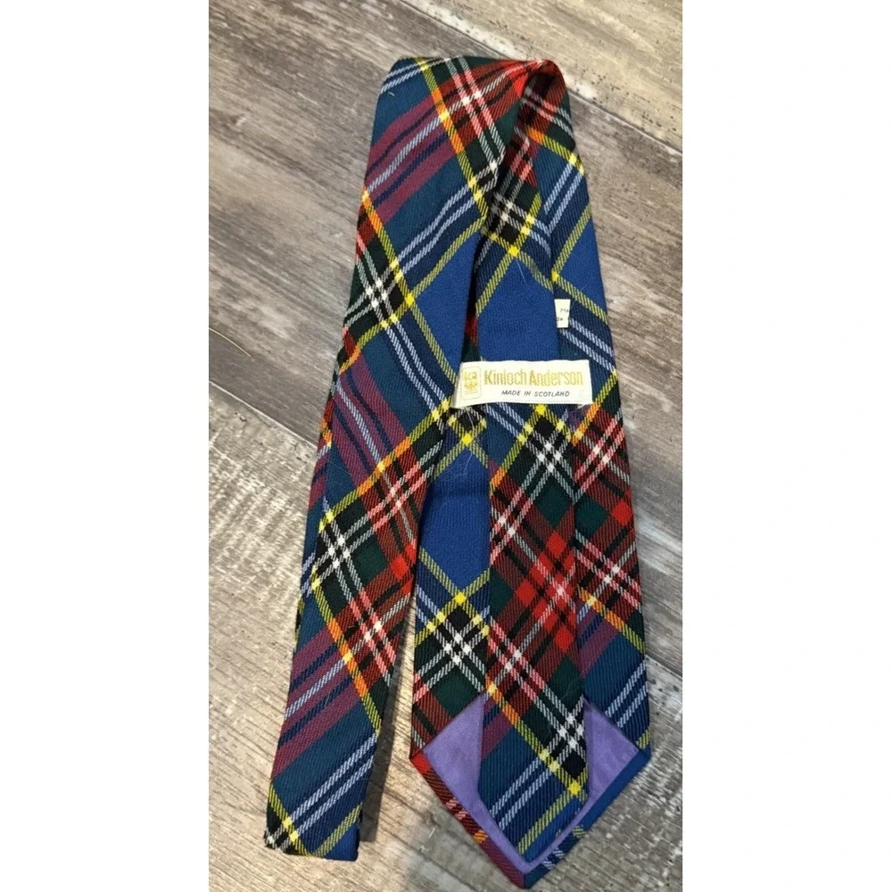 Vintage Kinloch Anderson Stewart Royal Tartan Tie Made Scotland Plaid